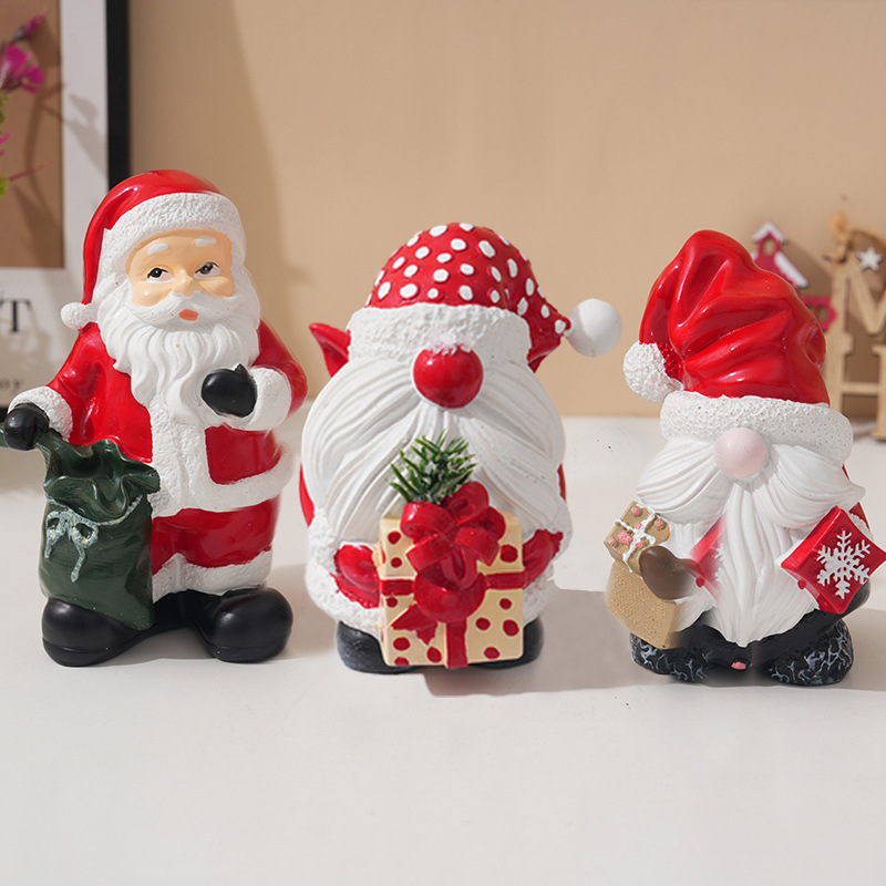 Vintage Collectible Santa - Noel Baba Reçine Süs Vintage Masa