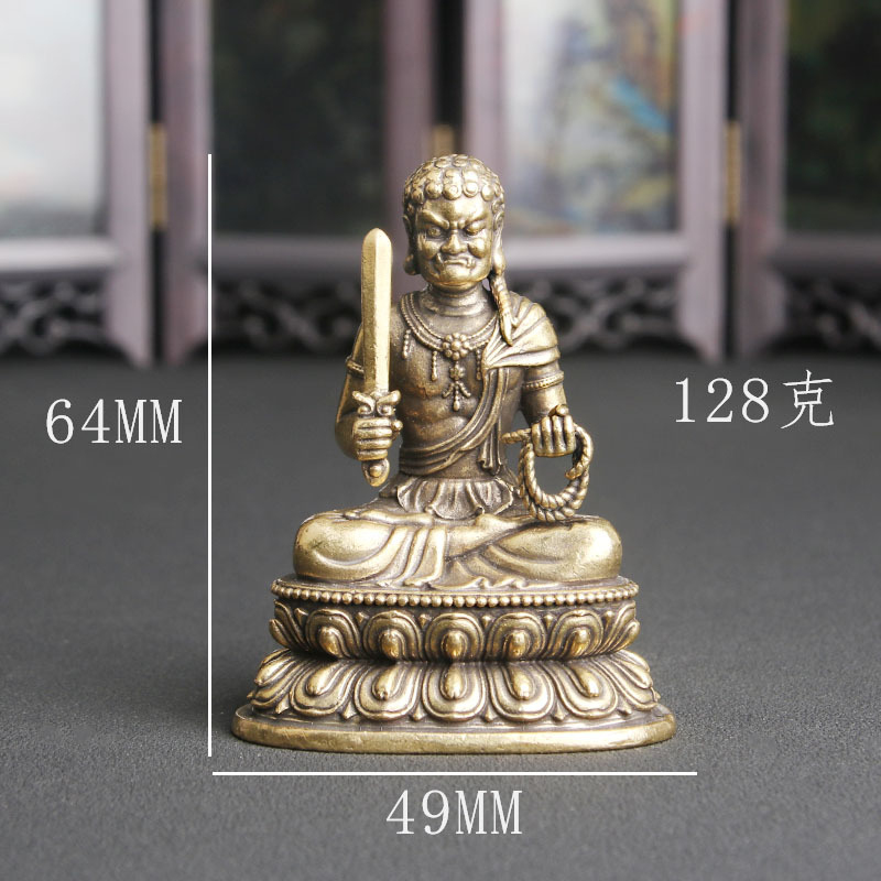 Vintage Collectible Ornaments - Vintage Pirinç Fudo Myoo Buda Masaüstü