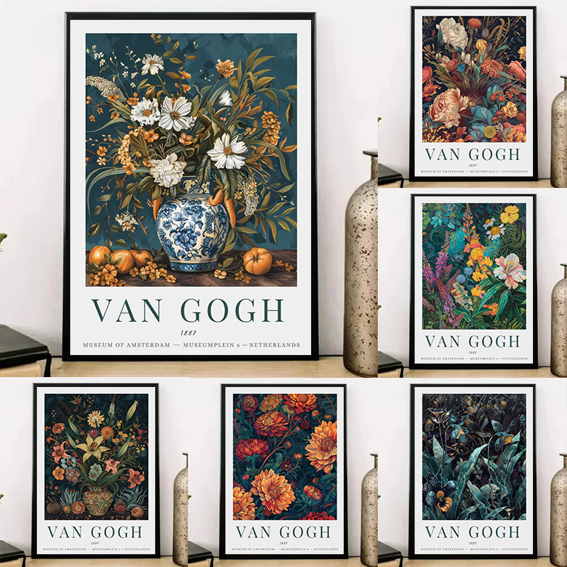 Vintage Collectible Posters - Vintage Van Gogh Koleksiyonu Resimleri Kanvas