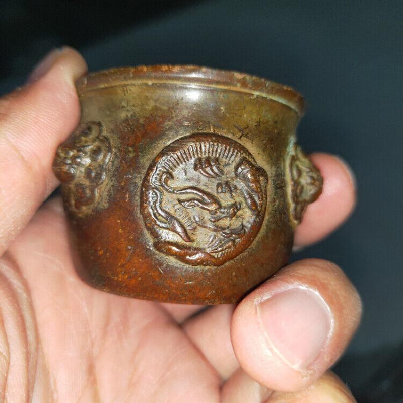 Vintage Collectible Ornaments - Antik koleksiyon eski nesneler bronz tütsü