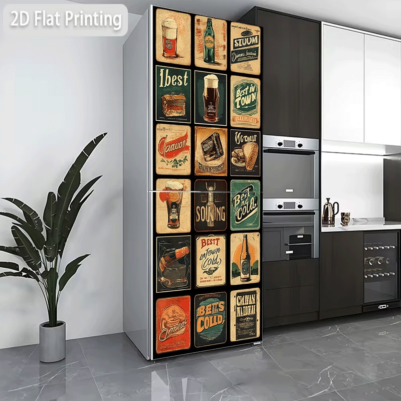 Vintage Collectible Posters - Buzdolabı Çıkartması, Buzdolabı ve Bulaşık Makinesi