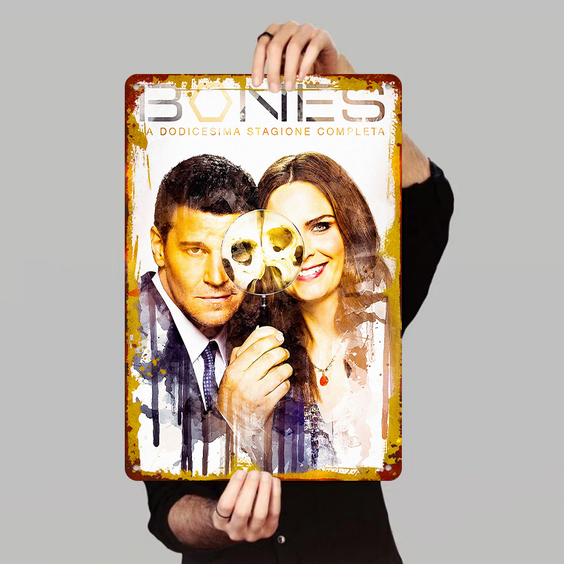 Vintage Collectible Posters - Bones Sezon 12 Posteri Metal Tabela