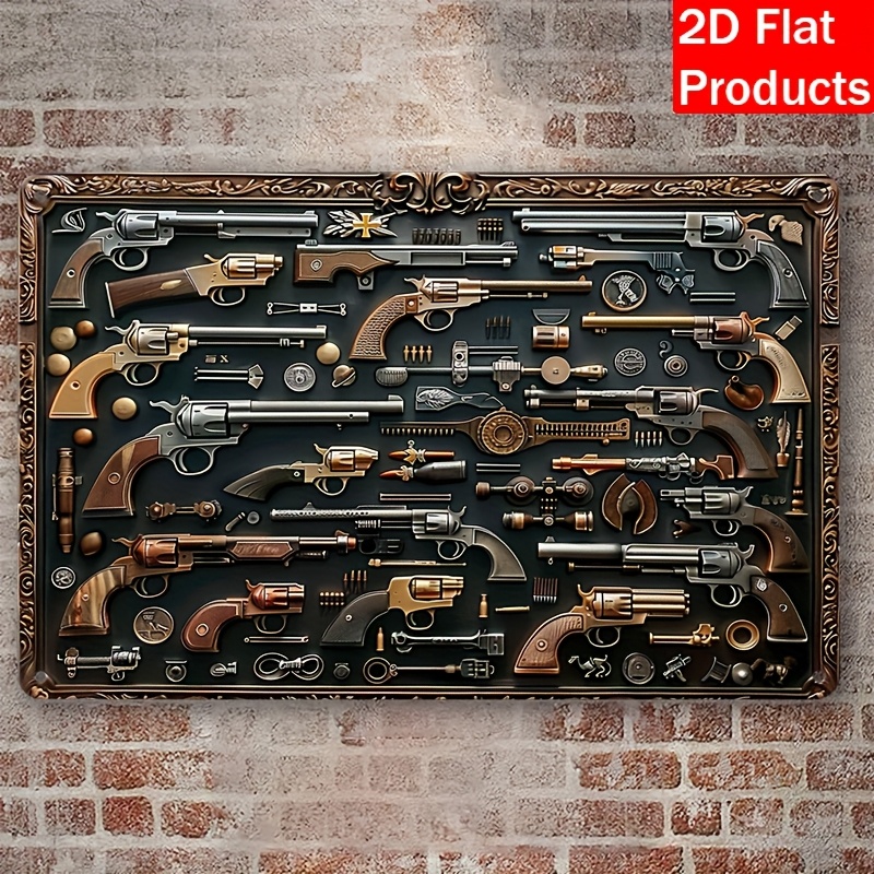 Vintage Collectible Guns - 2026 [Metal Dekoratif Plakası] Vintage Silah