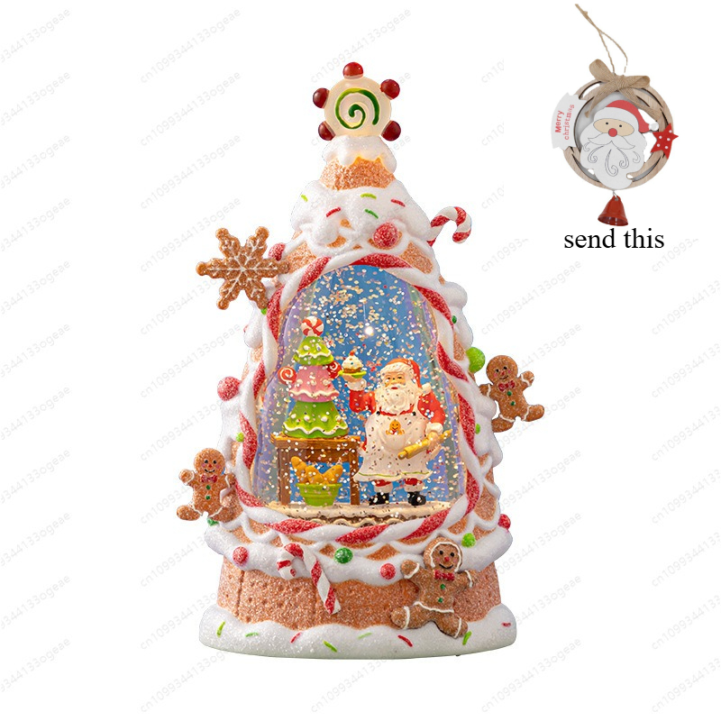 Vintage Collectible Santa - Vintage Tarzı Noel Feneri Dekoru, LED
