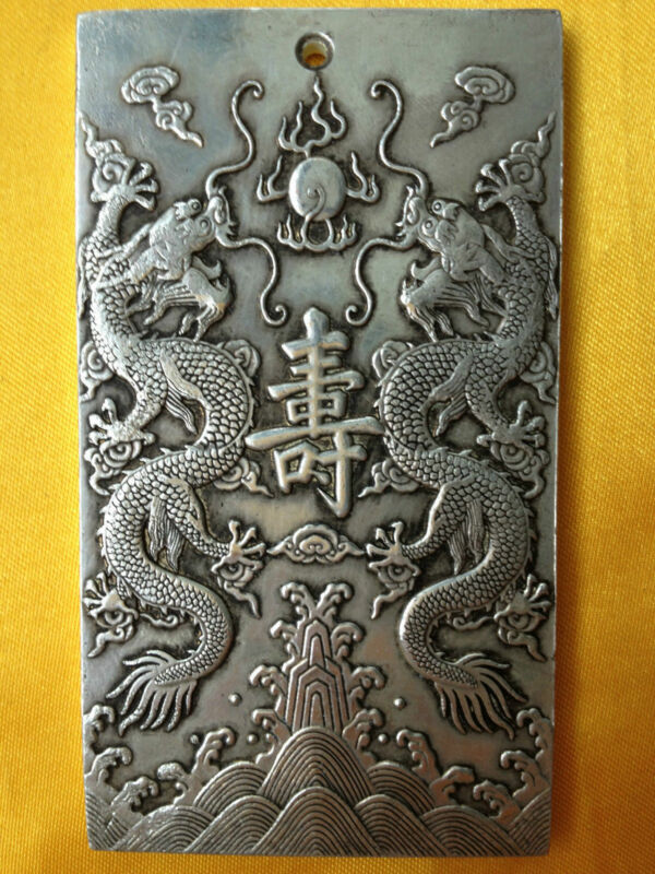 Vintage Collectible Ornaments - Eski çin Ssangyong uzun ömürlü Tibet