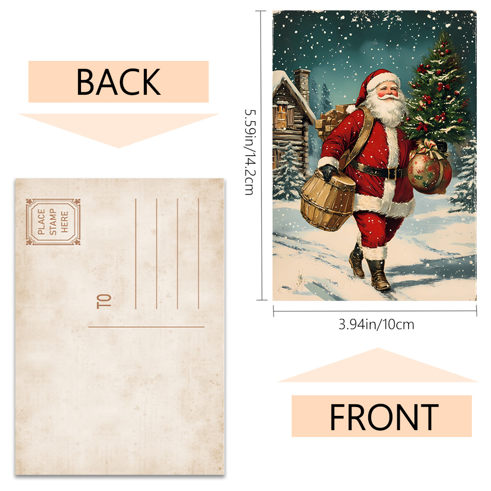 32 adet, vintage Noel kartpost - Vintage Collectible Santa incelemesi ve fiyatı