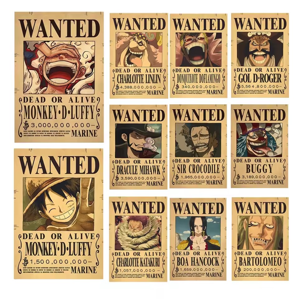 Anime One Piece Bounty Aranıyo - Vintage Collectible Posters incelemesi ve fiyatı