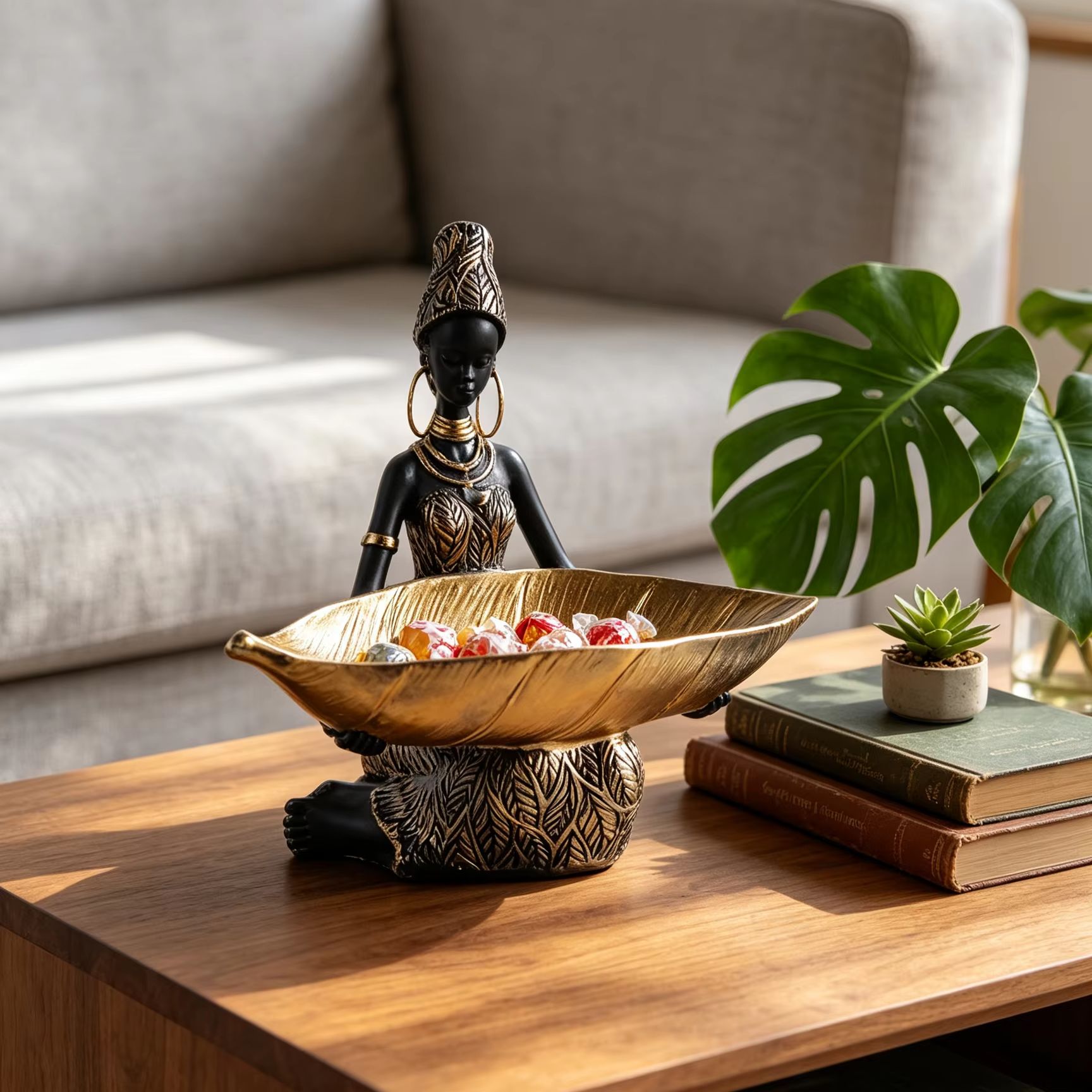 Plaka Heykeli Tutan Afrikalı K - Vintage Collectible Ornaments incelemesi ve fiyatı